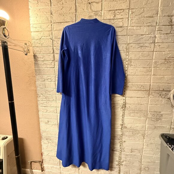 ✨ Vintage At HomeWear Blue Zip-Up Robe / Nightgown – Made in USA – Cozy Plush - Picture 9 of 10